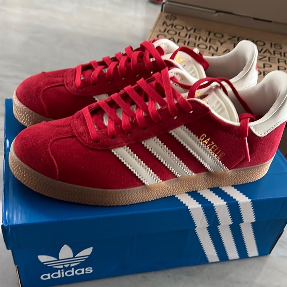 Adidas Red Gazelle Sneakers